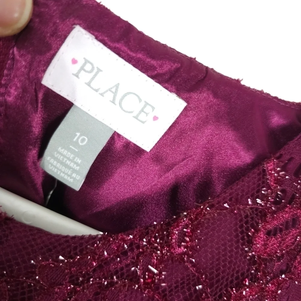 NWT The Children's Place Maroon Sparkly Dress